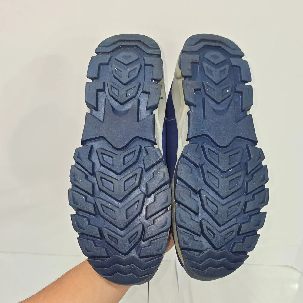 Hobibear AW3771 Navy Blue Gray Padded Faux Fur Lined Winter Snow Boots